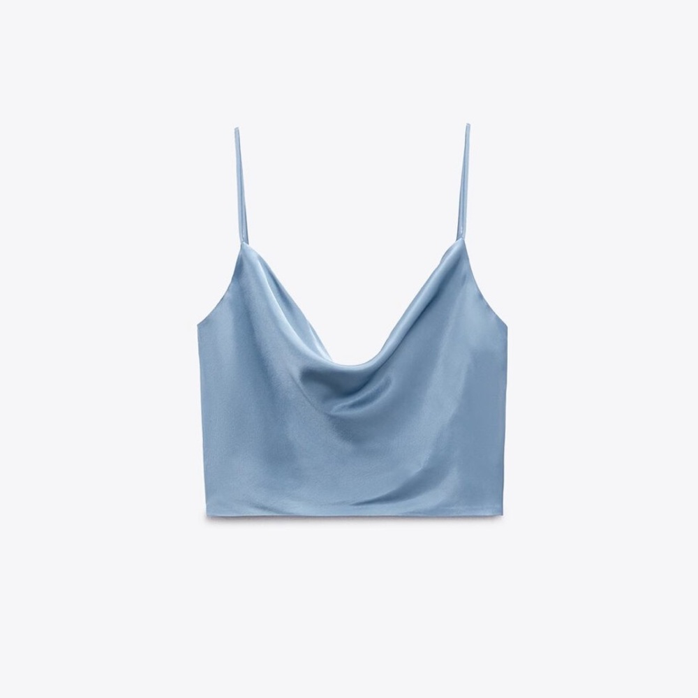 Zara Cowl Neck Crop Top